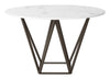 Tintern Dining Table White & Antique Bronze - Cozy Roots Decor