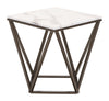 Tintern End Table White & Antique Bronze - Cozy Roots Decor