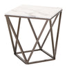 Tintern End Table White & Antique Bronze - Cozy Roots Decor