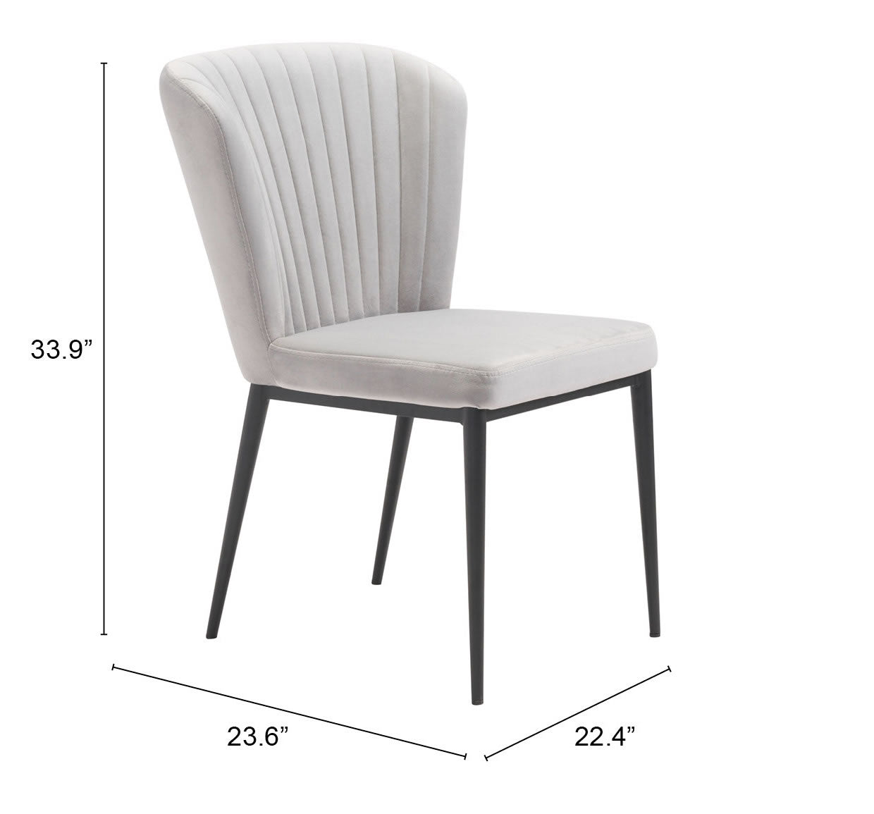 Tolivere Dining Chair (Set of 2) Gray - Cozy Roots Decor