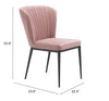 Tolivere Dining Chair (Set of 2) Pink - Cozy Roots Decor