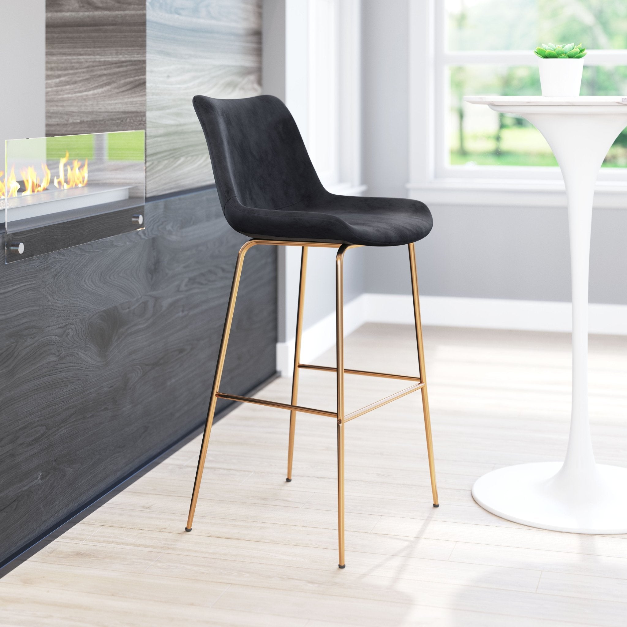 Tony Barstool Black & Gold - Cozy Roots Decor