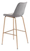Tony Barstool Gray & Gold - Cozy Roots Decor