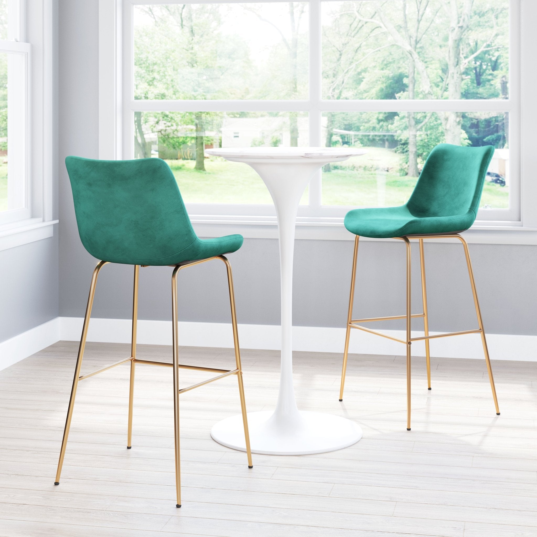 Tony Barstool Green & Gold - Cozy Roots Decor