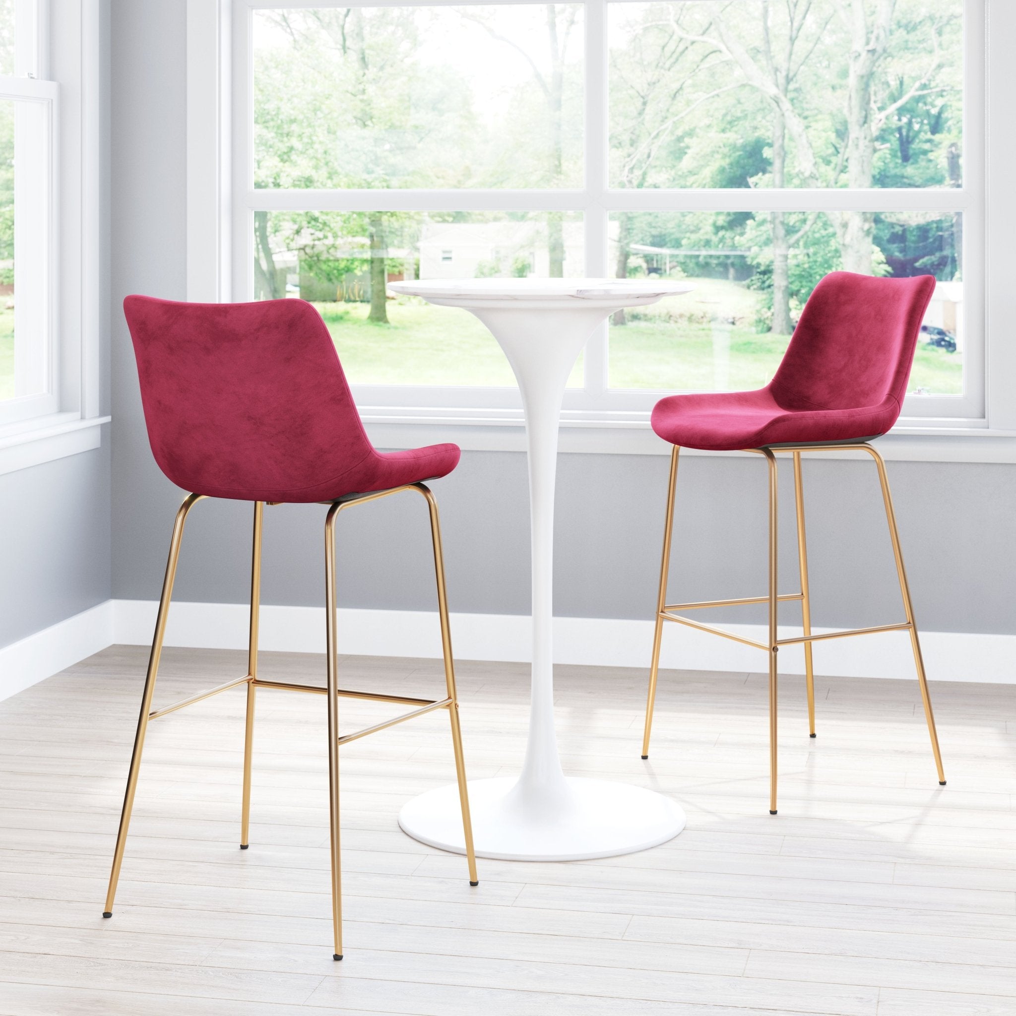 Tony Barstool Red & Gold - Cozy Roots Decor