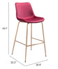 Tony Barstool Red & Gold - Cozy Roots Decor
