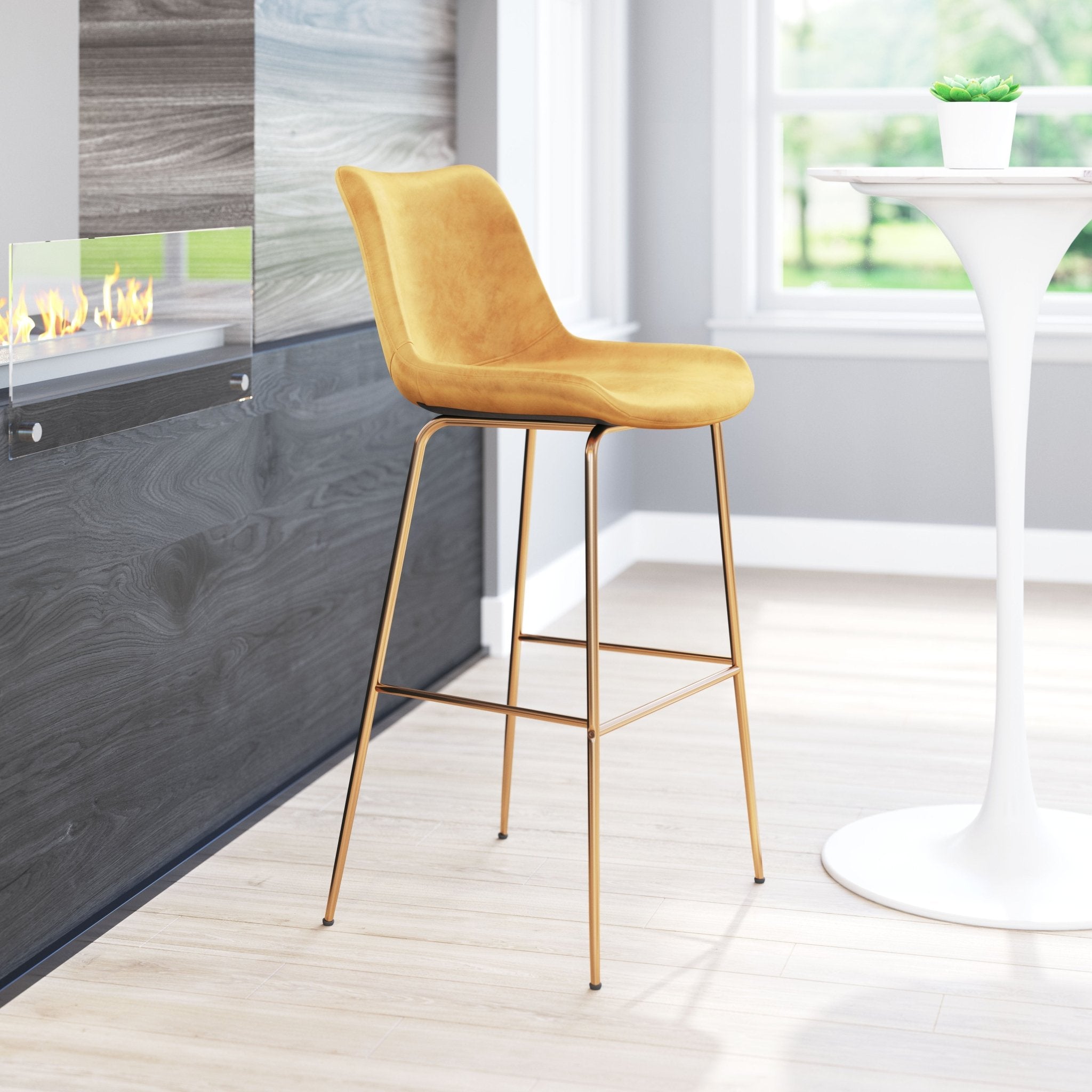 Tony Barstool Yellow & Gold - Cozy Roots Decor
