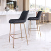 Tony Counter Stool Black & Gold - Cozy Roots Decor