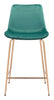 Tony Counter Stool Green & Gold - Cozy Roots Decor