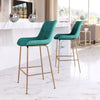 Tony Counter Stool Green & Gold - Cozy Roots Decor