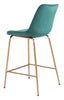 Tony Counter Stool Green & Gold - Cozy Roots Decor