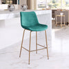 Tony Counter Stool Green & Gold - Cozy Roots Decor