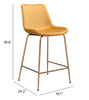 Tony Counter Stool Yellow & Gold - Cozy Roots Decor