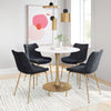 Tony Dining Chair (Set of 2) Black & Gold - Cozy Roots Decor