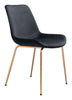 Tony Dining Chair (Set of 2) Black & Gold - Cozy Roots Decor