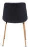 Tony Dining Chair (Set of 2) Black & Gold - Cozy Roots Decor
