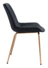Tony Dining Chair (Set of 2) Black & Gold - Cozy Roots Decor