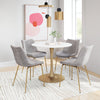 Tony Dining Chair (Set of 2) Gray & Gold - Cozy Roots Decor