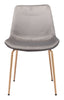 Tony Dining Chair (Set of 2) Gray & Gold - Cozy Roots Decor
