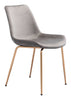 Tony Dining Chair (Set of 2) Gray & Gold - Cozy Roots Decor