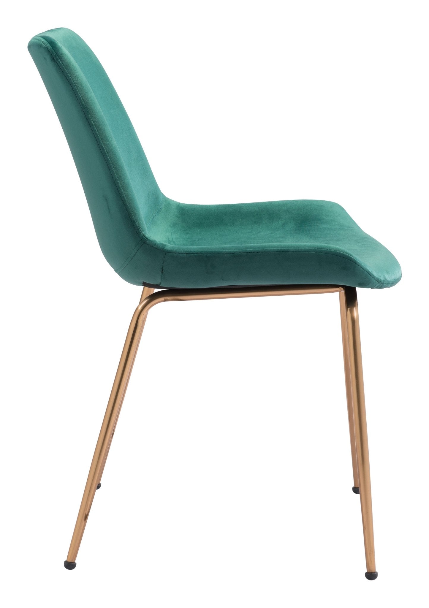 Tony Dining Chair (Set of 2) Green & Gold - Cozy Roots Decor