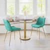 Tony Dining Chair (Set of 2) Green & Gold - Cozy Roots Decor