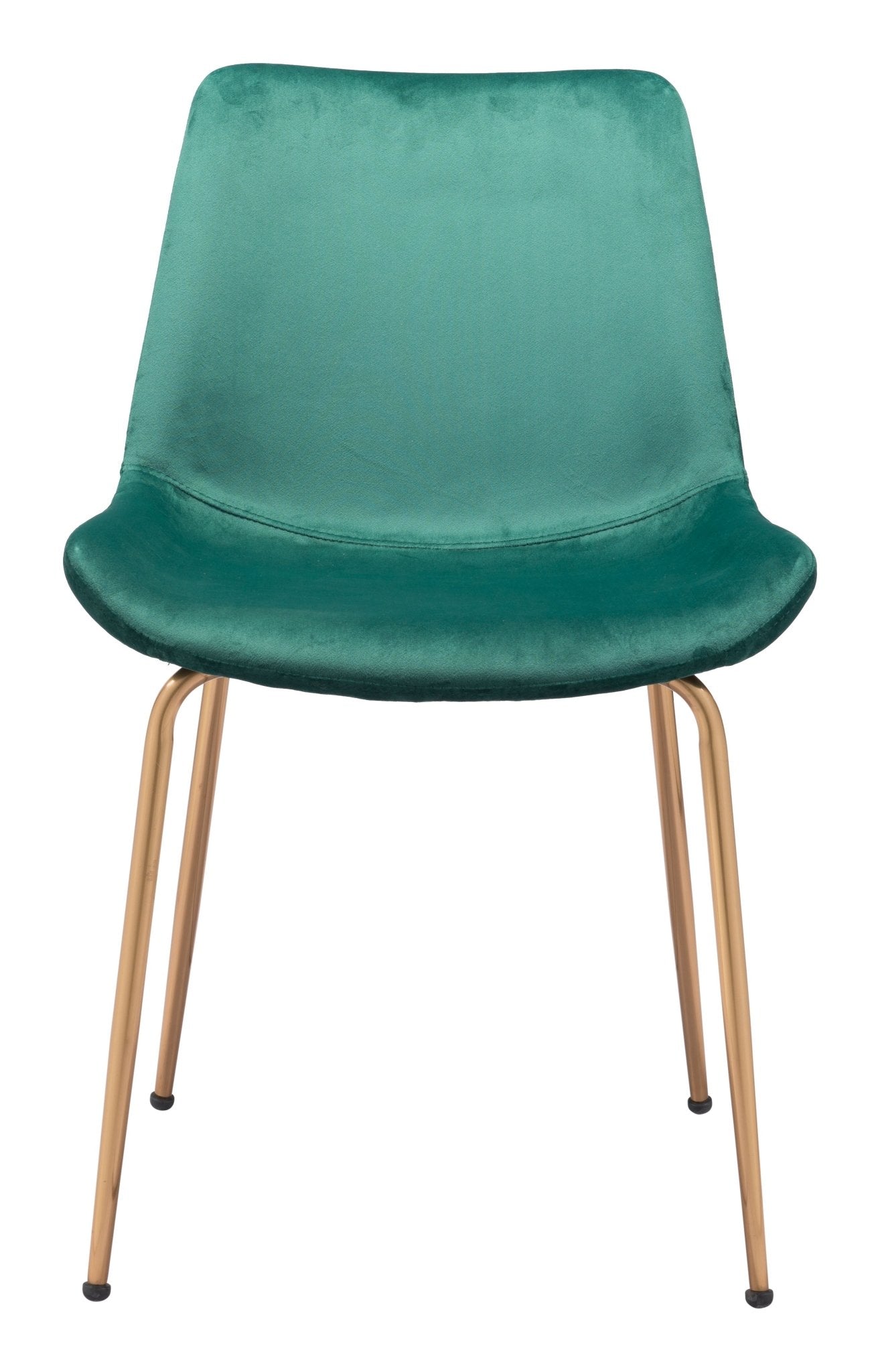 Tony Dining Chair (Set of 2) Green & Gold - Cozy Roots Decor
