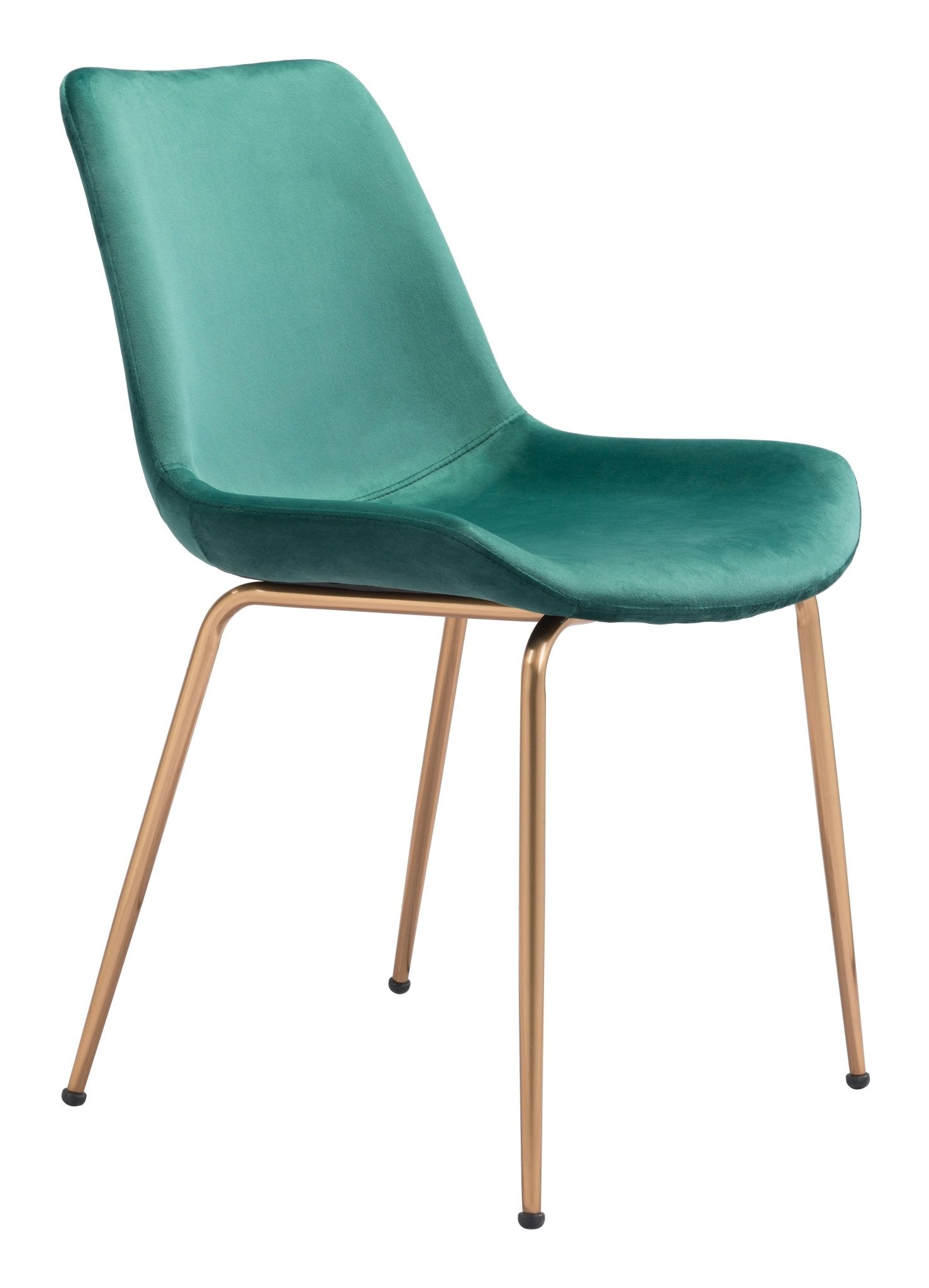 Tony Dining Chair (Set of 2) Green & Gold - Cozy Roots Decor