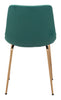 Tony Dining Chair (Set of 2) Green & Gold - Cozy Roots Decor