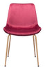 Tony Dining Chair (Set of 2) Red & Gold - Cozy Roots Decor