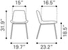 Tony Dining Chair (Set of 2) Red & Gold - Cozy Roots Decor
