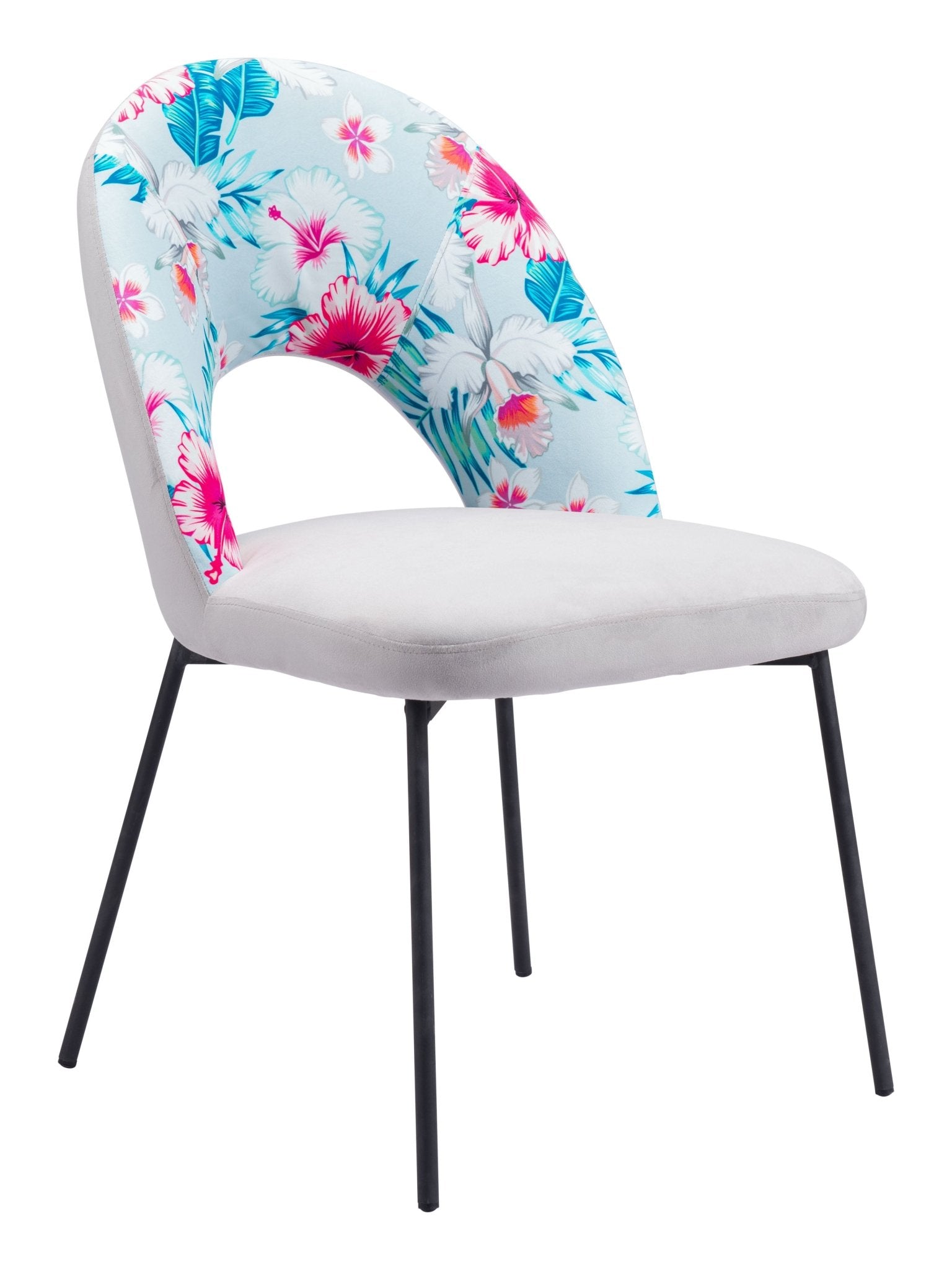 Torrey Dining Chair (Set of 2) Multicolor Print & Gray - Cozy Roots Decor