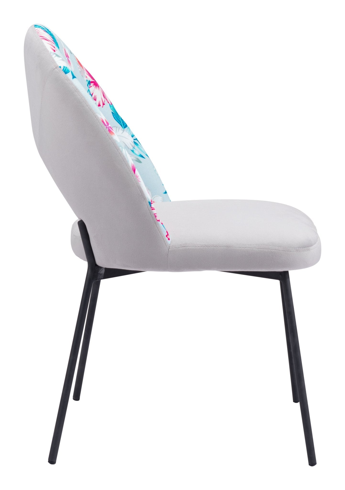 Torrey Dining Chair (Set of 2) Multicolor Print & Gray - Cozy Roots Decor