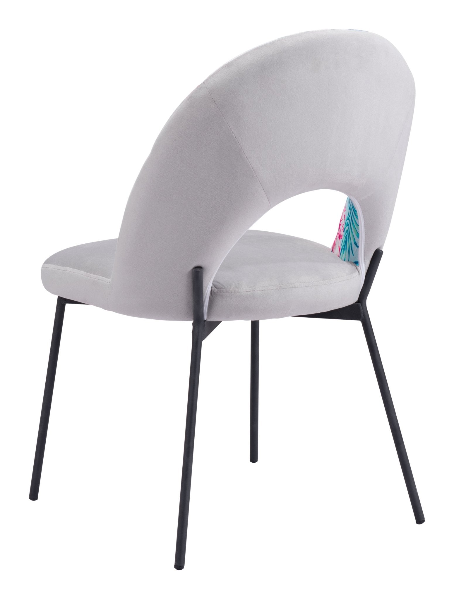 Torrey Dining Chair (Set of 2) Multicolor Print & Gray - Cozy Roots Decor