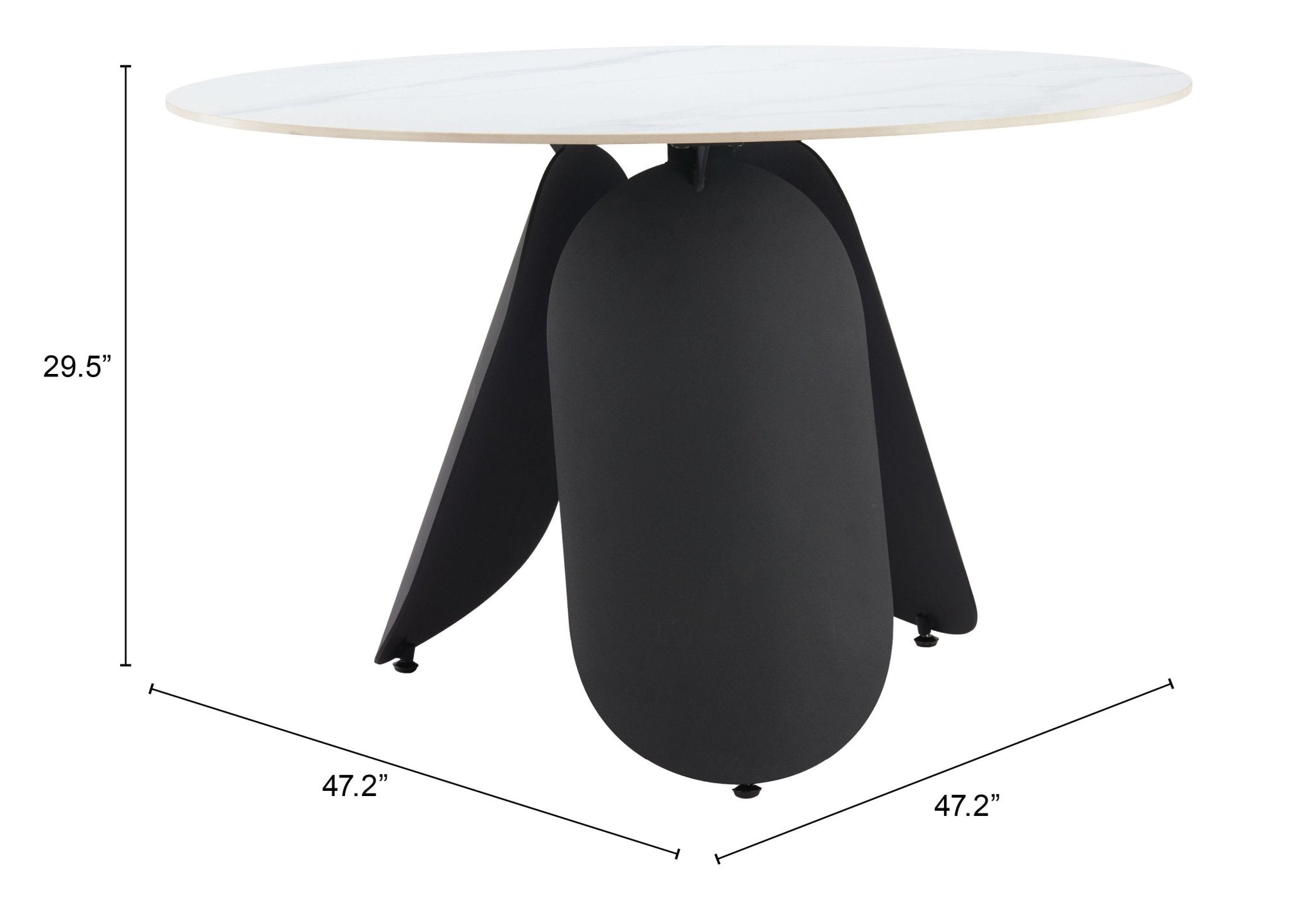 Toru Dining Table White - Cozy Roots Decor