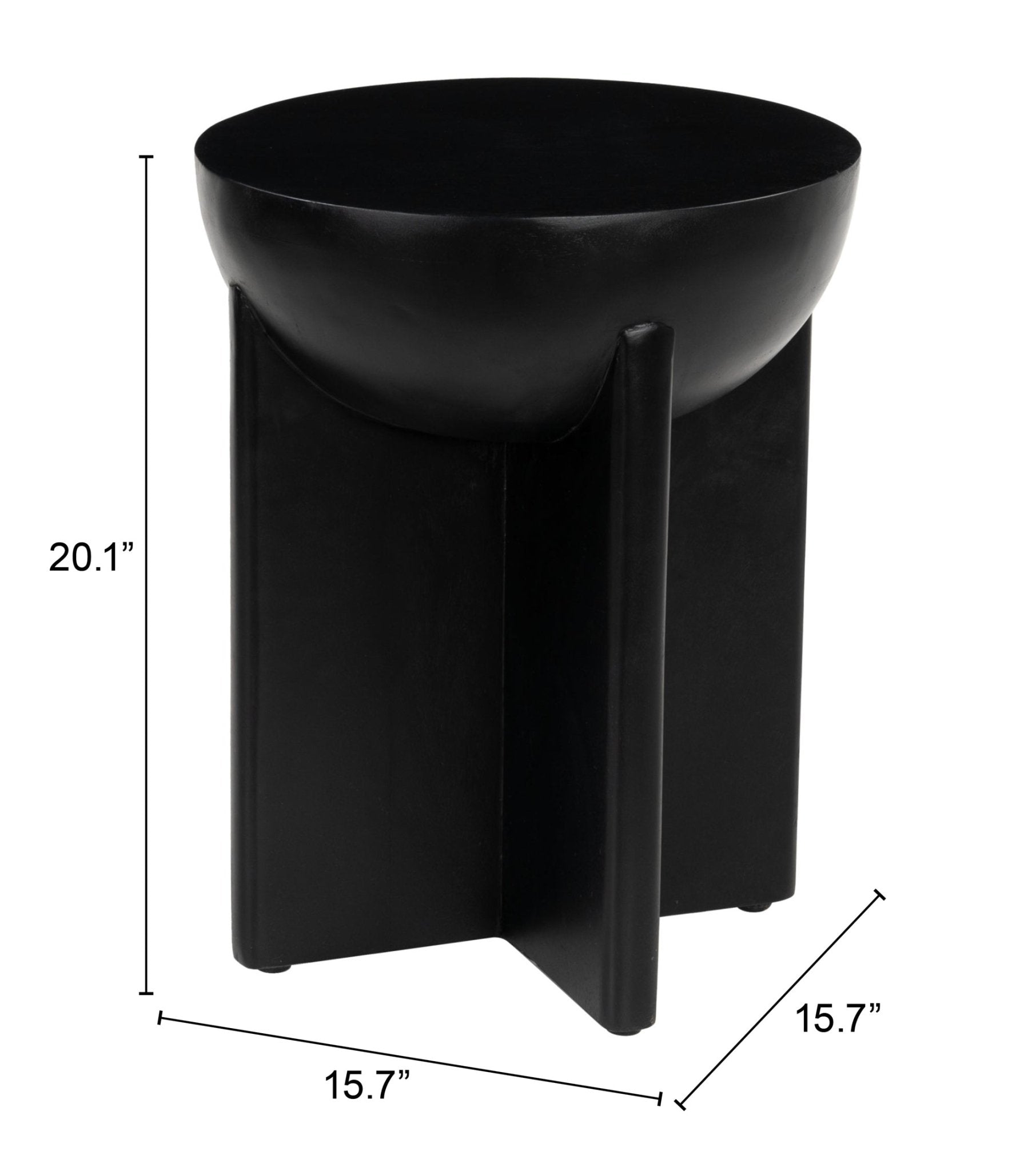 Tume Side Table Black - Cozy Roots Decor