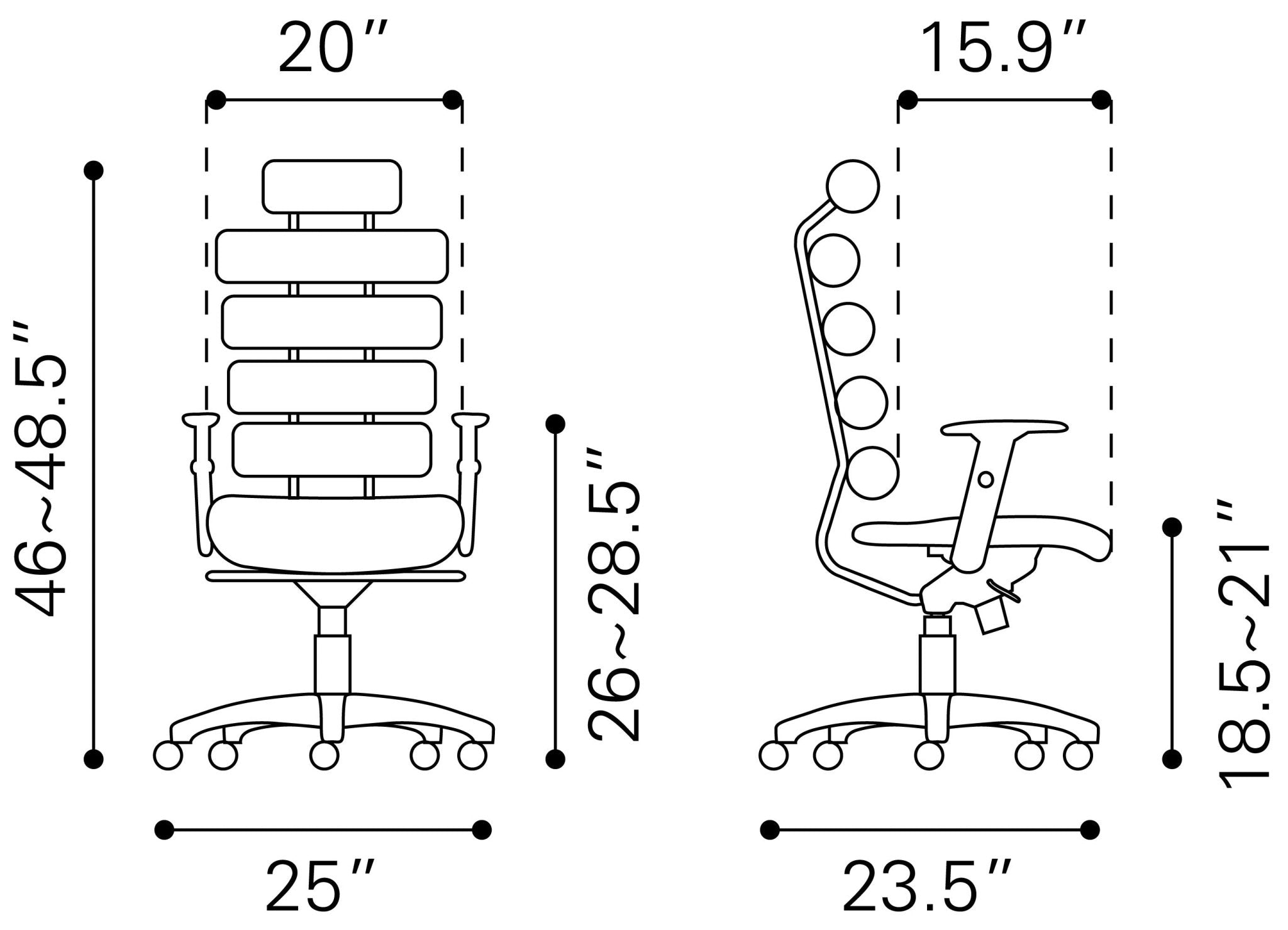 Unico Office Chair White - Cozy Roots Decor