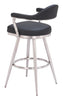 Vagur Swivel Barstool Black - Cozy Roots Decor