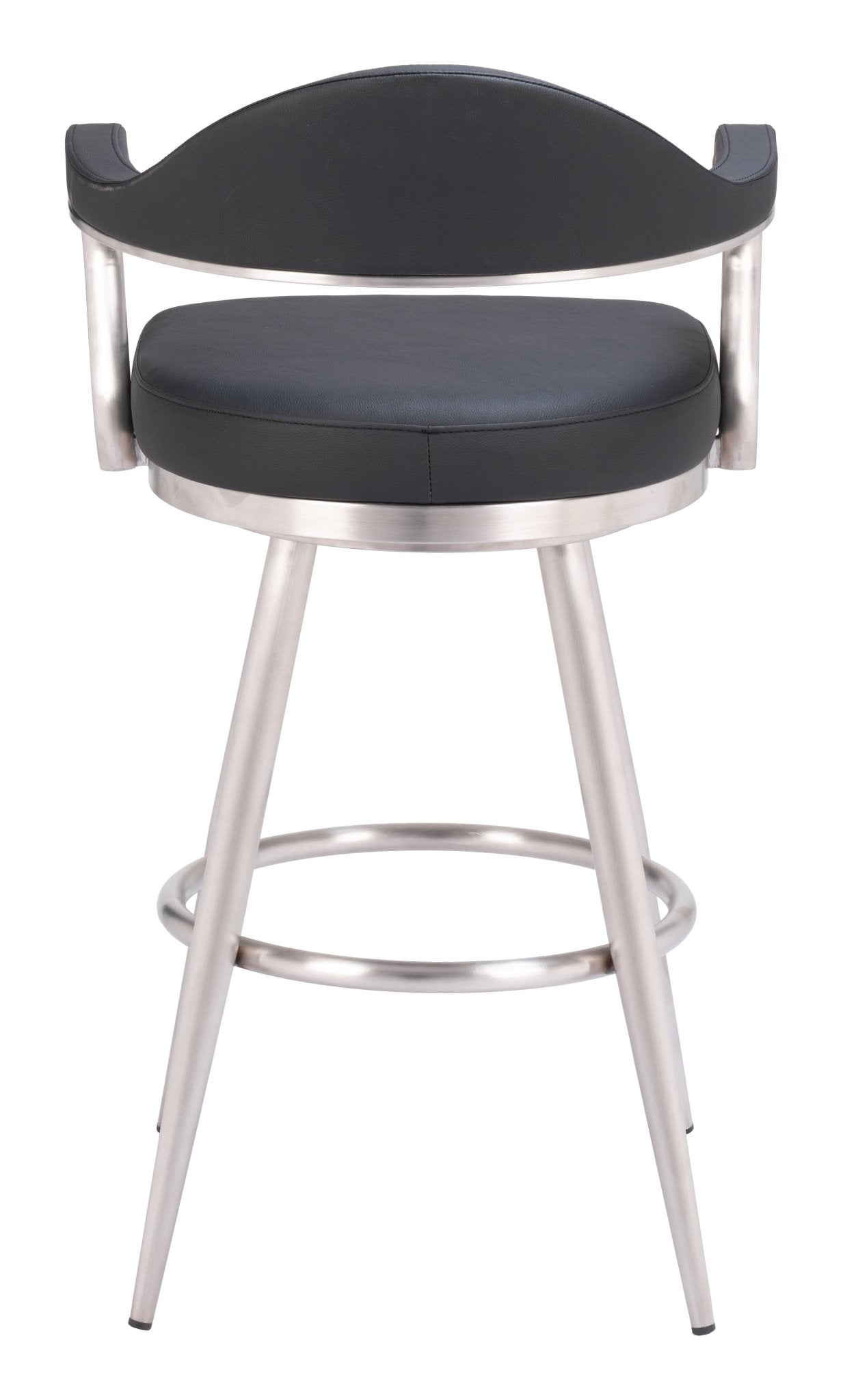 Vagur Swivel Barstool Black - Cozy Roots Decor