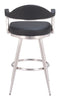 Vagur Swivel Barstool Black - Cozy Roots Decor