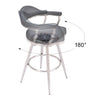 Vagur Swivel Barstool Black - Cozy Roots Decor