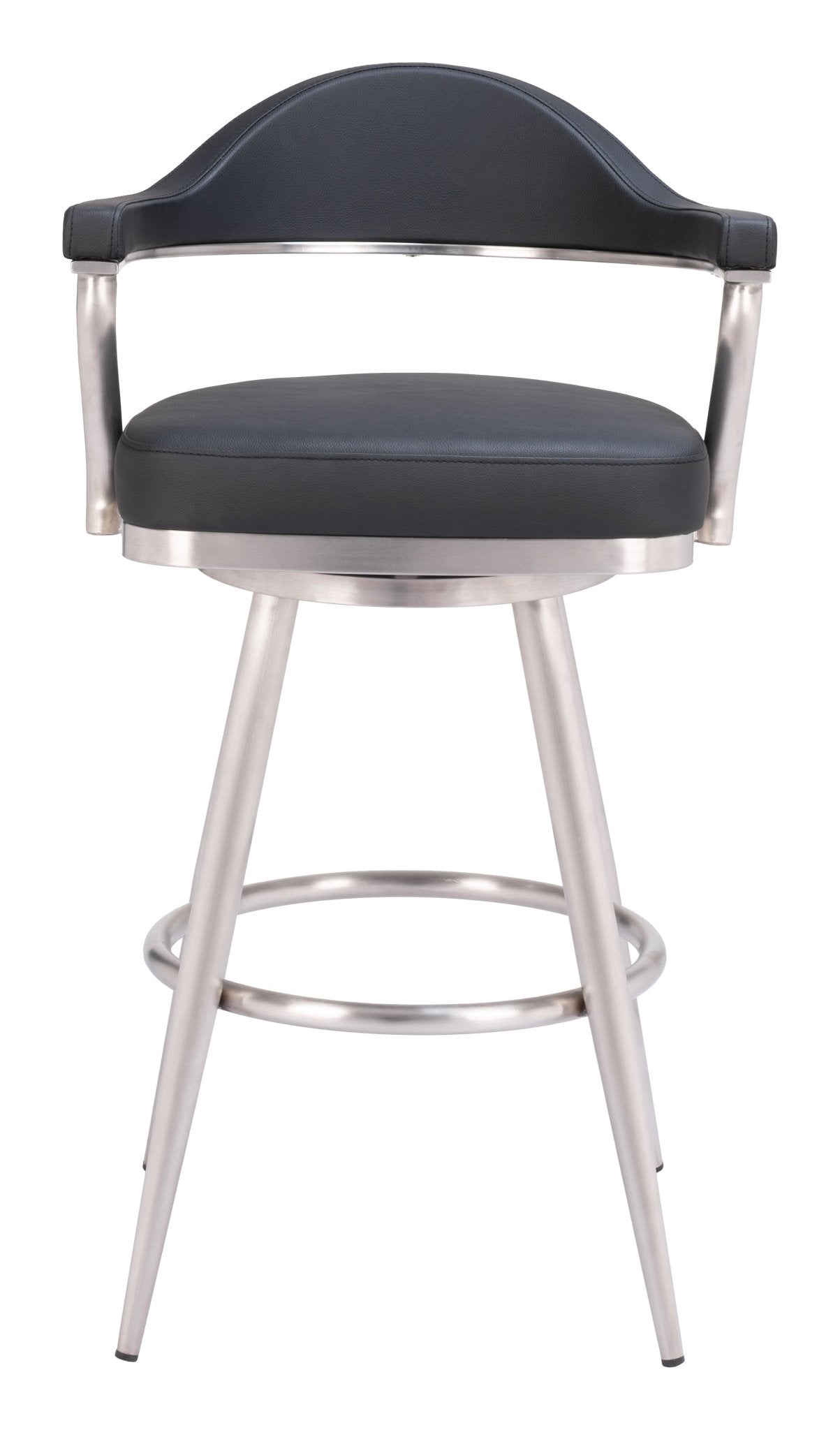 Vagur Swivel Barstool Black - Cozy Roots Decor