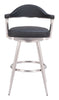 Vagur Swivel Barstool Black - Cozy Roots Decor