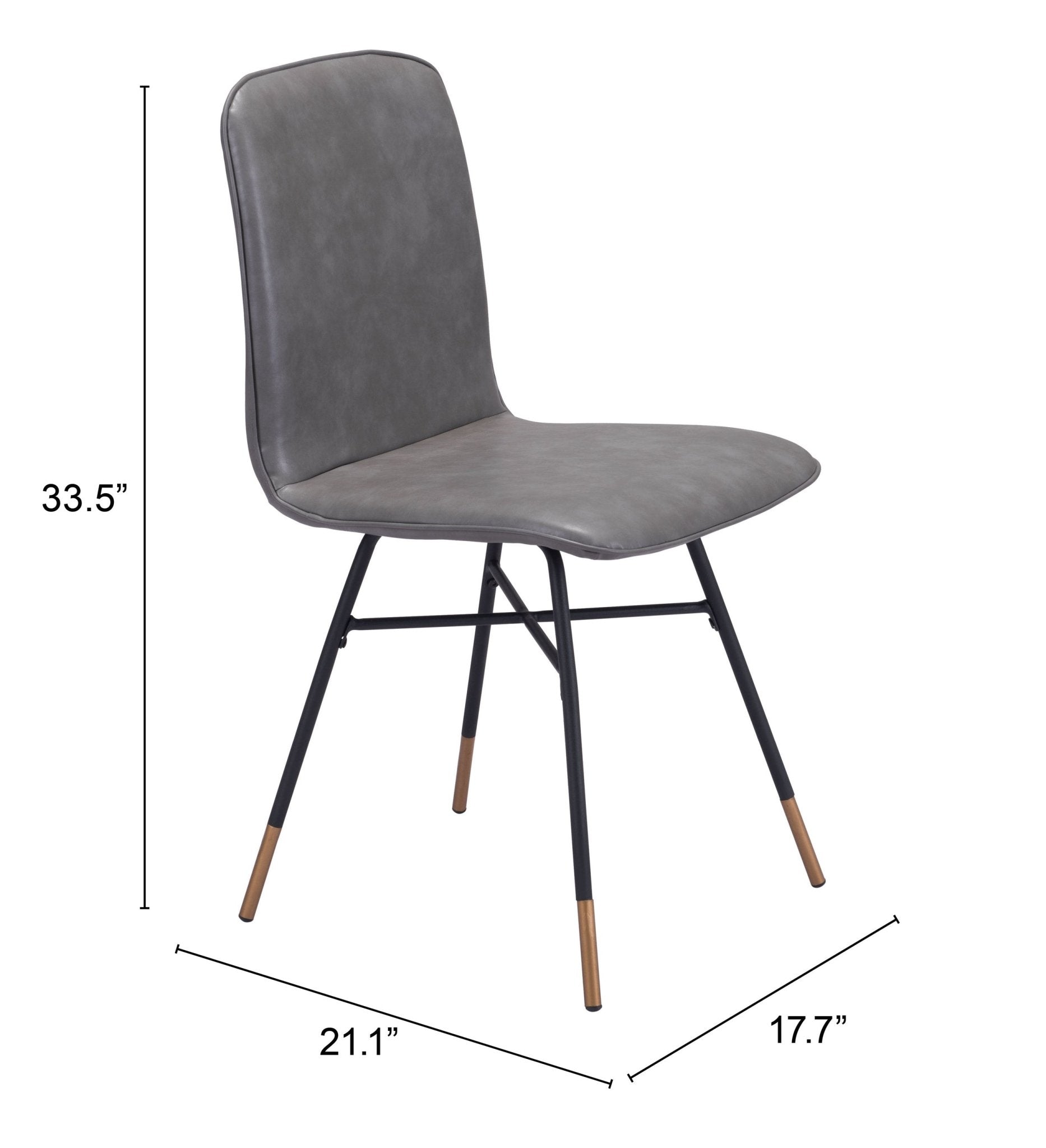Var Dining Chair (Set of 2) Gray - Cozy Roots Decor