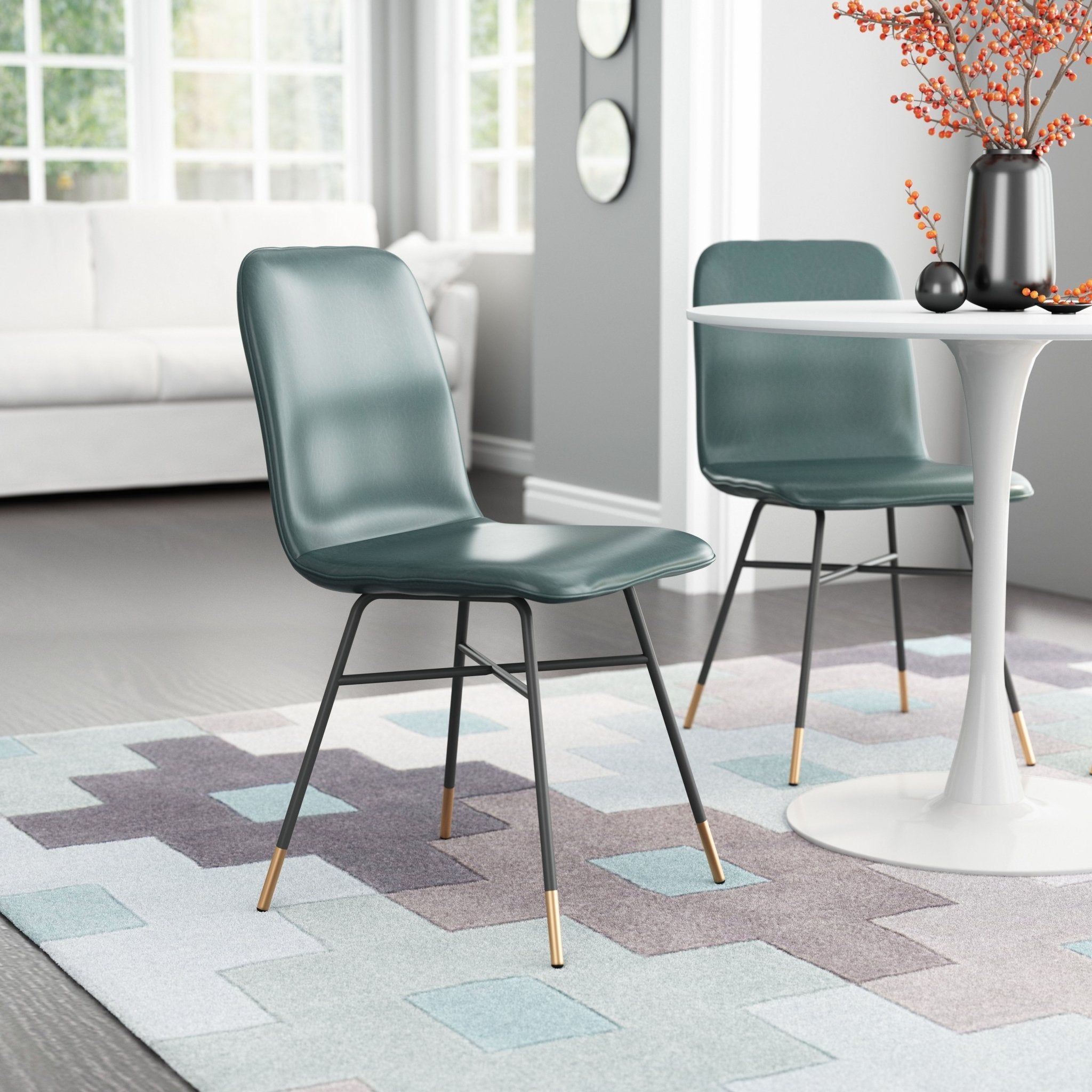 Var Dining Chair (Set of 2) Green - Cozy Roots Decor