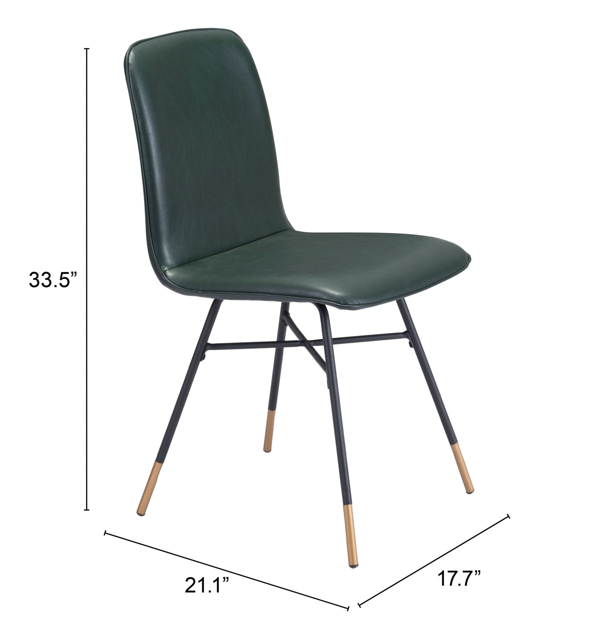 Var Dining Chair (Set of 2) Green - Cozy Roots Decor