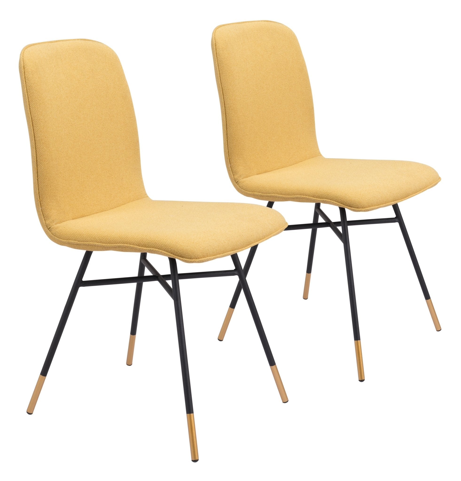 Var Dining Chair (Set of 2) Yellow - Cozy Roots Decor