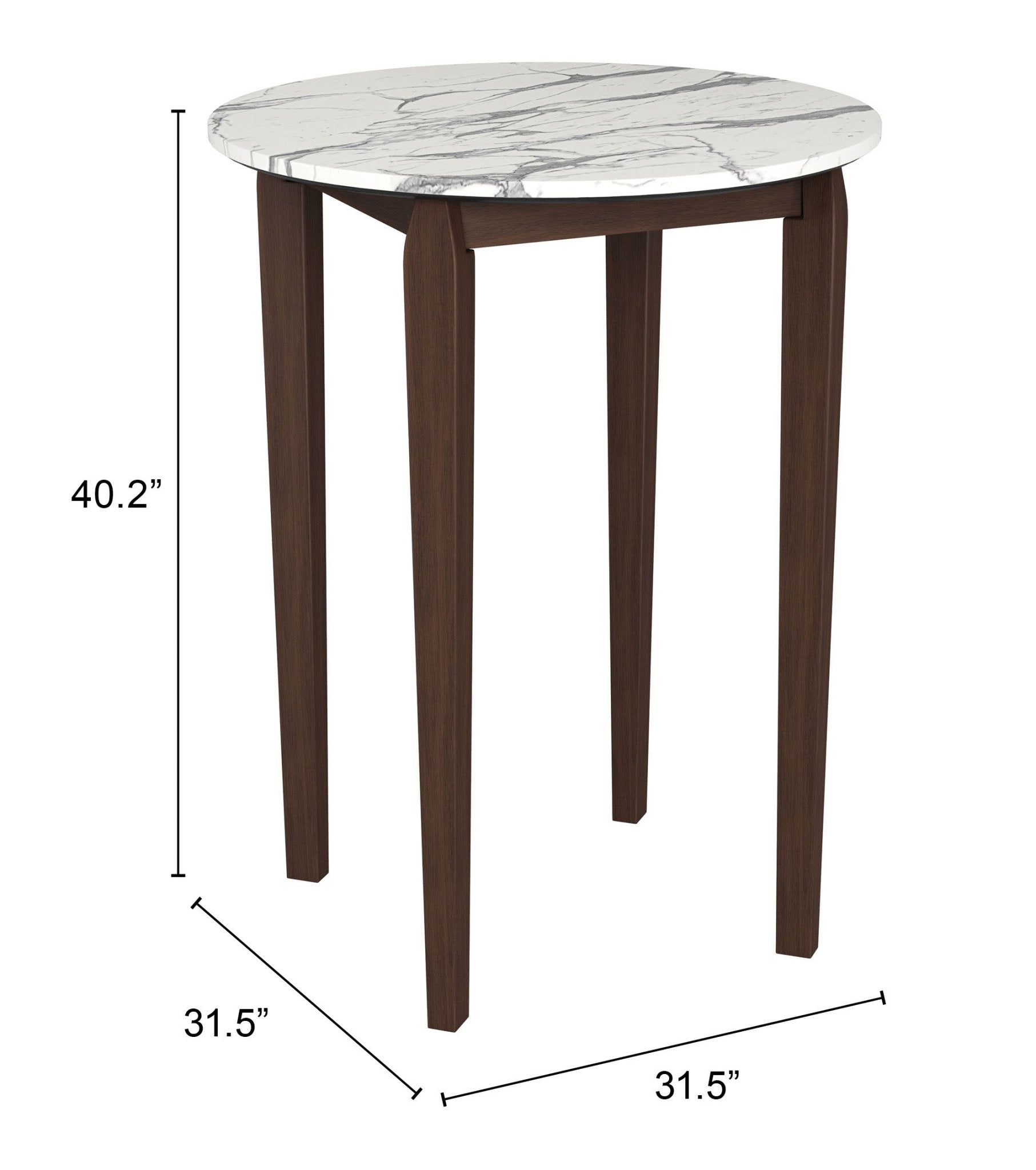 Vernon Bar Table White - Cozy Roots Decor