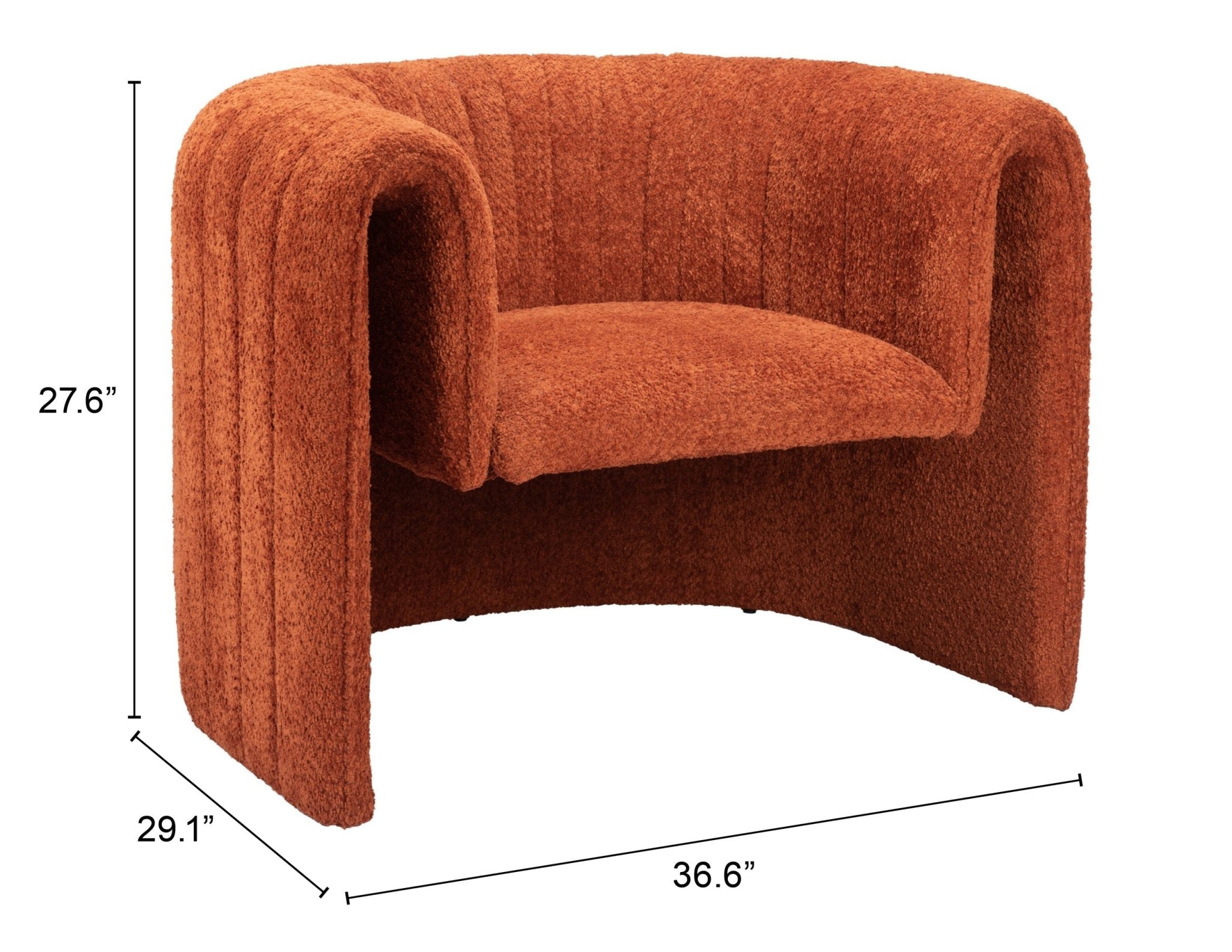 Viana Accent Chair Burnt Orange - Cozy Roots Decor