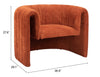 Viana Accent Chair Burnt Orange - Cozy Roots Decor